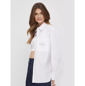 Calvin Klein dámská bílá košile - L (YAF)